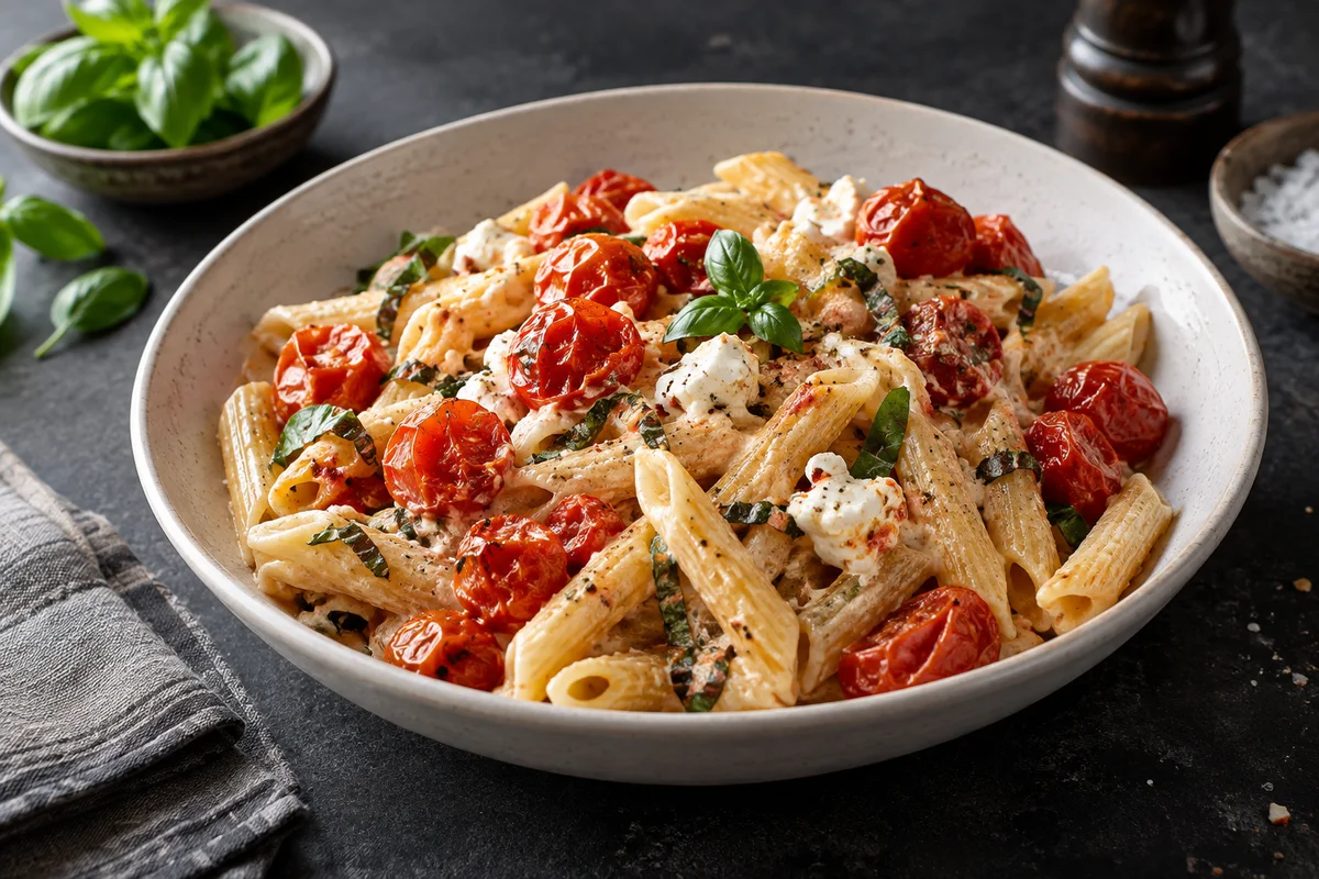 Baked feta pasta